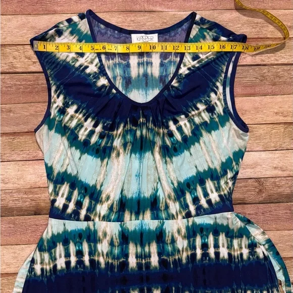 Kasper Blue and White Dress - Picture 4 of 9